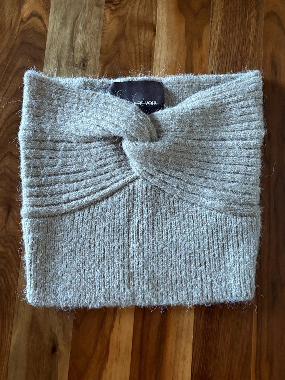 Manière De Voir Cable Knit Twist-Front Bandeau Top Wool Blend Sz Small - NWT